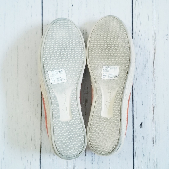 Clarks Orange Slip On Loafers - Picture 5 of 8